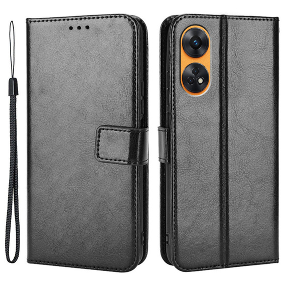 Klopové pouzdro pro Oppo Reno8 T, Wallet, černé