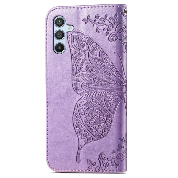 Klopové pouzdro pro Samsung Galaxy A36, Butterfly, fialové