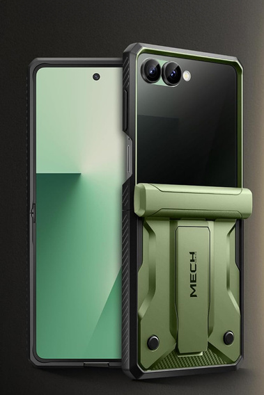 Pouzdro Tongate MECH s MagSafe pro Samsung Galaxy Z Flip7 FE / Z Flip6, zelené