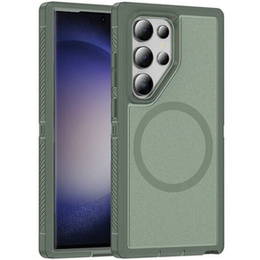 Pouzdro s rámečkem pro Samsung Galaxy S23 Ultra, pro MagSafe, zelené