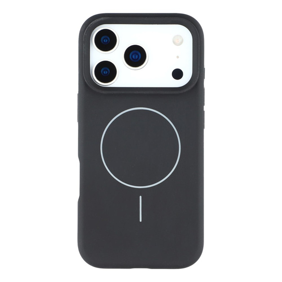 Silikonové pouzdro pro iPhone 17 Pro Max, pro MagSafe, proti nárazu, černé