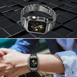 Ocelový náramek s pouzdrem pro Apple Watch 7/8/9 45MM, šedý