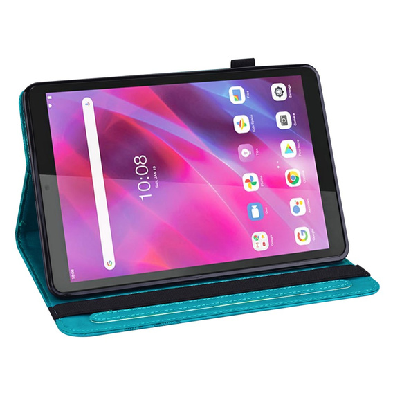 Pouzdro s klopou pro Lenovo Tab M8 Gen 4 TB-300FU, flower, modré