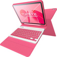 Pouzdro + klávesnice iPad 10.9 2022 10 Gen, Pen Slot, růžové rose gold