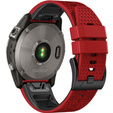 Silikonový řemínek pro Garmin Fenix 7 / Forerunner 965 / 955 / 945 / 935, červený / černý