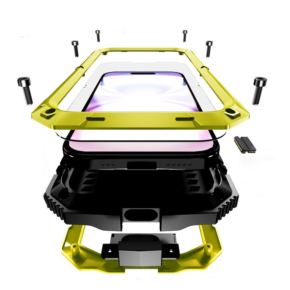 Pouzdro R-JUST s podstavcem a integrovaným sklem pro iPhone 17