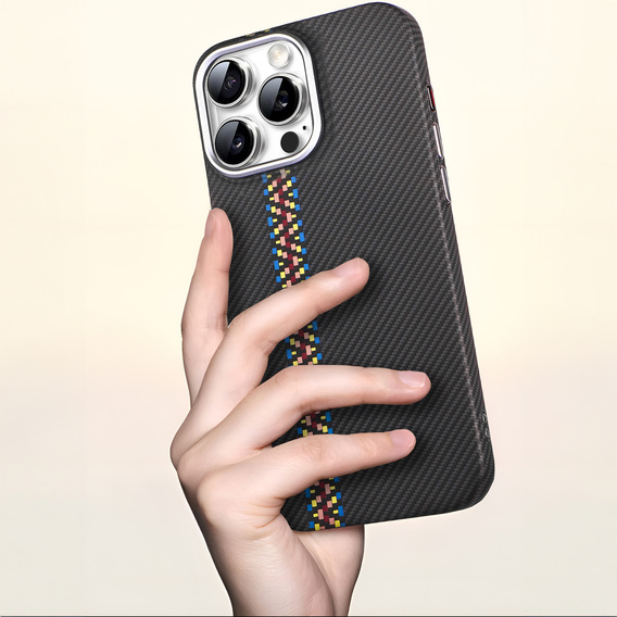 Pouzdro pro iPhone 15 Pro Max, Carbon Fiber MagSafe, černé