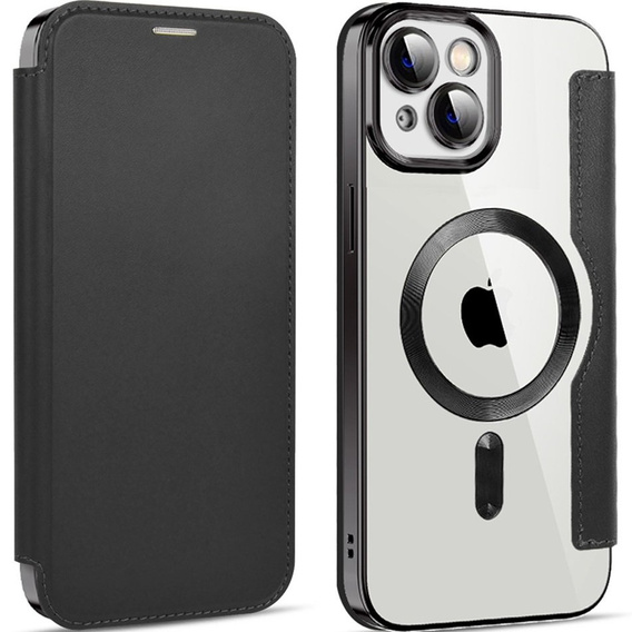 Klopové pouzdro pro iPhone 14, RFID Wallet MagSafe CamShield, černé