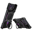 Pouzdro pro ASUS ROG Phone 8 5G / 8 Pro 5G, Kickstand Bumper, s krytem objektivu, pro MagSafe, černá / fialová