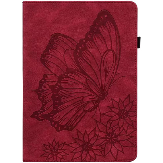Pouzdro pro Lenovo Tab M9, Wallet Pen Slot, butterflies, hnědé