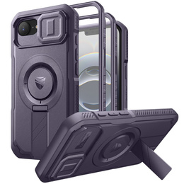 Pancéřové pouzdro pro iPhone 16e, Dexnor CamProtect MagSafe, fialové