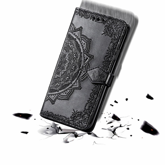 Klopové pouzdro pro Samsung Galaxy M35, Mandala, černé