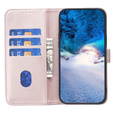 Klopové pouzdro pro Samsung Galaxy A25 5G, BINFEN Wallet, růžové rose gold  + 9H sklo 