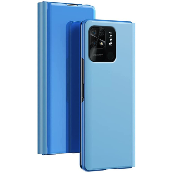 Pouzdro pro Xiaomi Redmi 10C, Clear View, modré