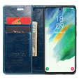 CASEME flipové pouzdro pro Samsung Galaxy S21 FE, Waxy Textured, modré