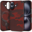Pouzdro pro iPhone 16 Plus, Aramid Fiber MagSafe, červené