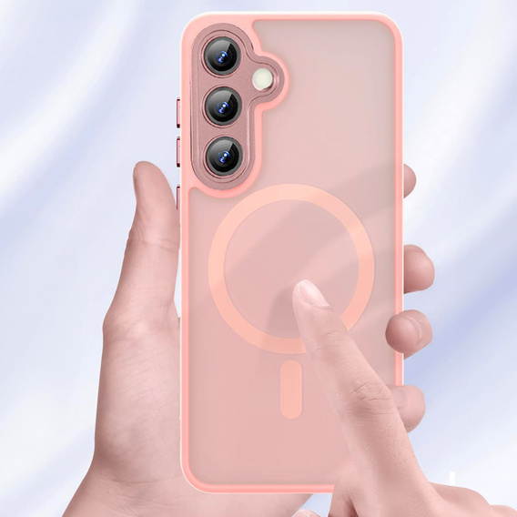 Matné pouzdro pro iPhone 17 Pro, pro MagSafe, průsvitné růžové