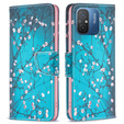 Klopové pouzdro pro Xiaomi Redmi 12C, Wallet, sakura, modré
