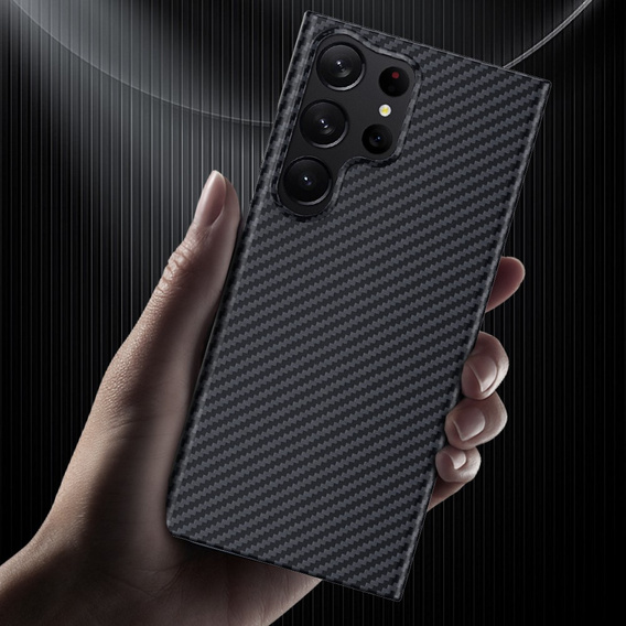 Pouzdro pro Samsung Galaxy S23 Ultra, Aramid Fiber Cover, černé