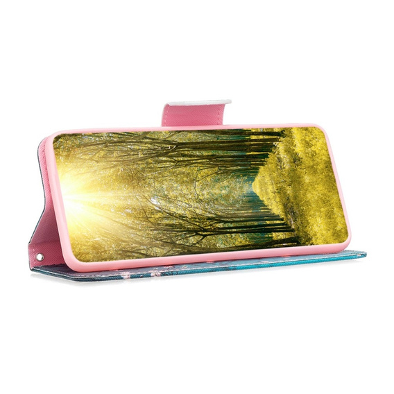 Klopové pouzdro pro Xiaomi Redmi 12C, Wallet, sakura, modré