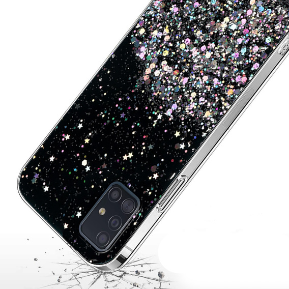 Pouzdro pro Samsung Galaxy A71 5G, Glittery, černé
