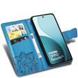 Klopové pouzdro pro Oppo Reno 14, Butterfly, peněženka, modré
