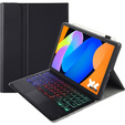 Pouzdro s podsvícenou klávesnicí a Bluetooth touchpadem pro Lenovo Idea Tab 11" 2025 TB336FU TB336ZU, černé