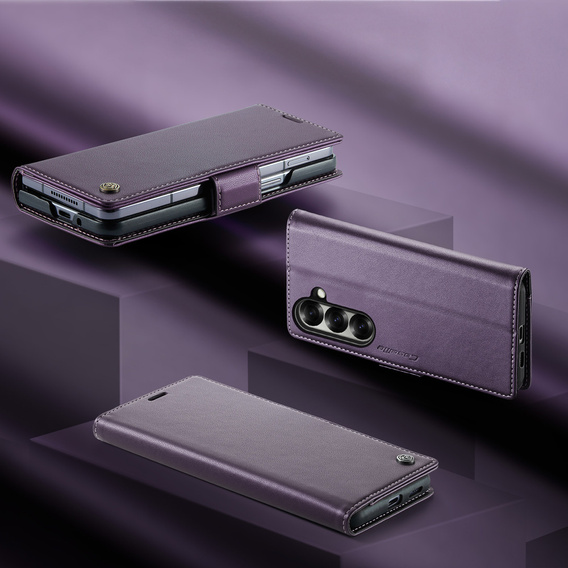 CASEME Litchi Wallet flipové pouzdro pro Samsung Galaxy Z Fold7 5G
