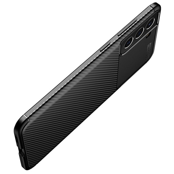 Pouzdro pro Samsung Galaxy S21 FE, Carbon Gel, černé