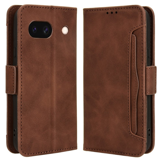 Klopové pouzdro pro Google Pixel 8A, Card Slot, hnědé