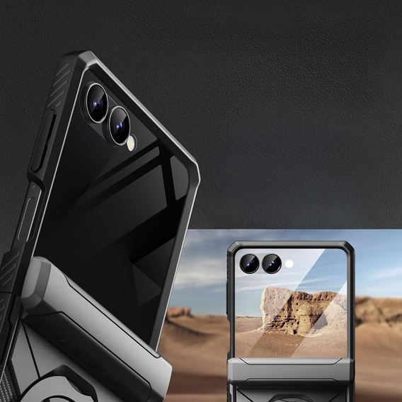 Pouzdro Tongate MECH s MagSafe pro Samsung Galaxy Z Flip7 FE / Z Flip6, zelené