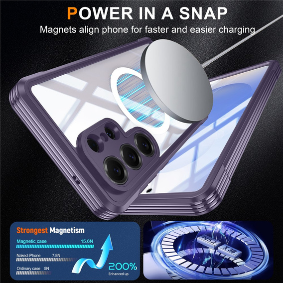 Pouzdro Shockproof se sklem, pro MagSafe pro Samsung Galaxy S26 Ultra