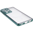 Magnetické pouzdro Dual Glass MagSafe pro Samsung Galaxy S21 Ultra, zelené