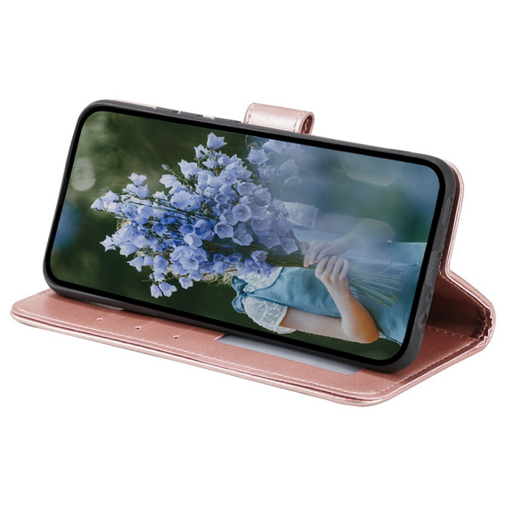 Klopové pouzdro pro Samsung Galaxy A35 5G, Mandala, růžové rose gold