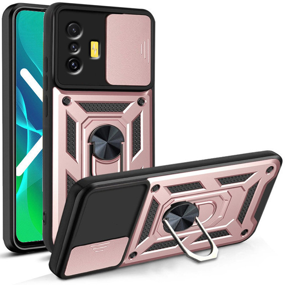 Pouzdro pro Xiaomi Poco F4 GT, CamShield Slide, růžové rose gold
