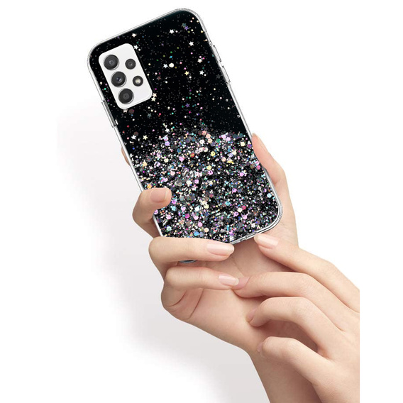Pouzdro pro Samsung Galaxy A53 5G, Glittery, černé