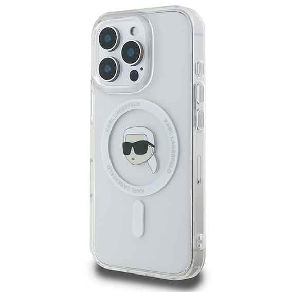 Pouzdro Karl Lagerfeld IML Metal Karl Head MagSafe pro iPhone 16 Pro Max