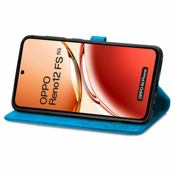 Klopové pouzdro pro Oppo Reno 12FS / 12F, Mandala, modré