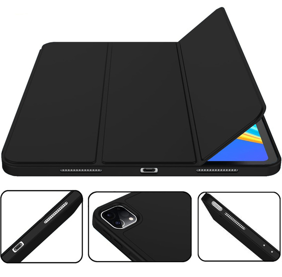 Pouzdro pro iPad Pro 12.9" 2022/2021/2020 (6/5/4 gen.), Smart Pencil, se slotem na stylus, černé