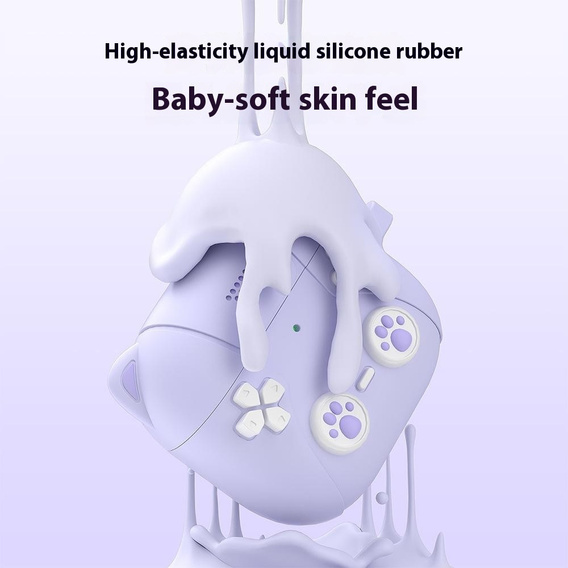 Silikonové pouzdro s motivem kočičí tlapky s kroužkem na klíče pro Apple AirPods Pro 3