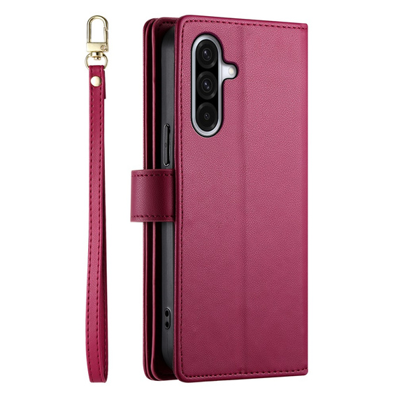 Flipové pouzdro Wallet Zipper Pocket pro Samsung Galaxy A17 5G, Wallet Zipper Pocket, červené