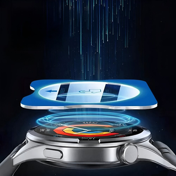 2x Tvrzené sklo ERBORD pro Huawei Watch GT 5 46mm, s montážním rámečkem