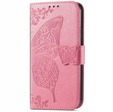 Klopové pouzdro pro Motorola Moto G14, Butterfly, růžové 