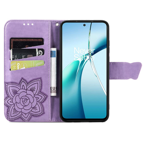 Klopové pouzdro pro Xiaomi Redmi Note 14 4G, Butterfly, fialové