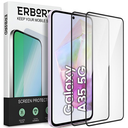 2x tvrzené sklo ERBORD 3D pro Samsung Galaxy A35 5G pro celý displej