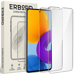 2x tvrzené sklo pro Samsung Galaxy M52, ERBORD 9H Hard Glass na displeji