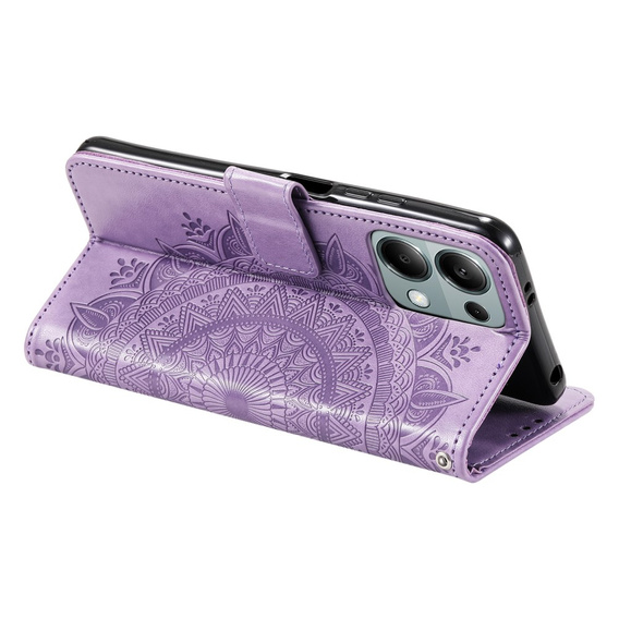 Klopové pouzdro pro Xiaomi Redmi Note 13 Pro 4G / Xiaomi Redmi Note 14S / Xiaomi Poco M6 Pro 4G, Mandala, fialové
