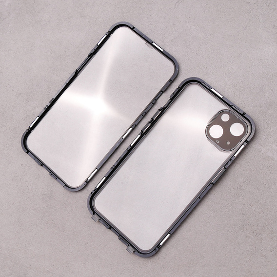 Pouzdro pro iPhone 13, Magnetic Dual Glass, černé