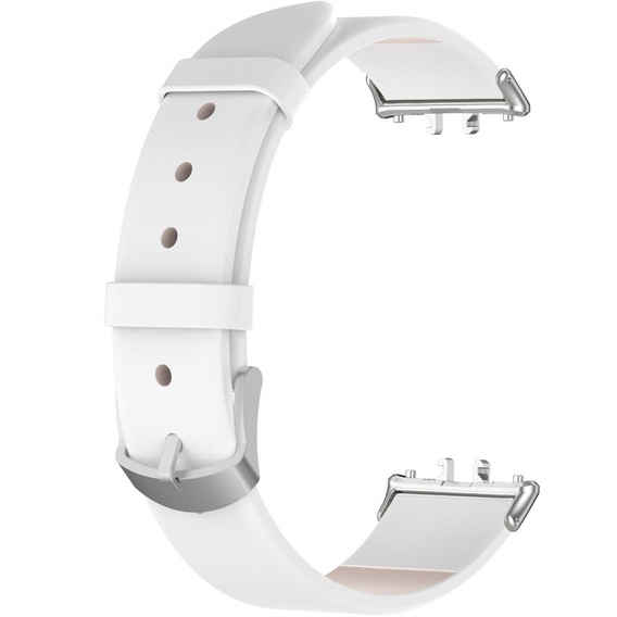 Kožený řemínek pro Samsung Galaxy Fit 3, bílý