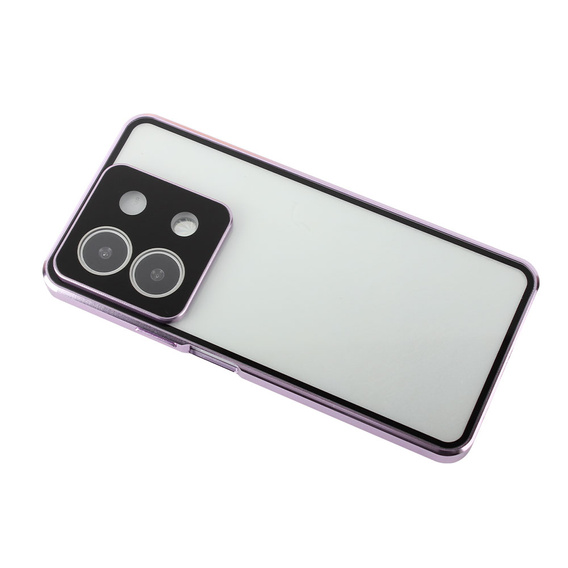 Pouzdro pro Xiaomi Redmi Note 13 5G, Magnetic Dual Glass, fialové